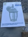 Maxxima Outdoor Wall Light Led Water Glass Dusk Dawn Photocell Sensor White New. Fixed Price $39.99.