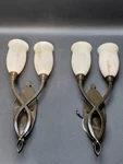 Pair Vintage Pasquale Miranda Feiss 2 Light Arm Wall Sconces Brass Bronze Finish. Fixed Price $249.99.