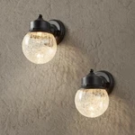 Sandy Black Integrated Led Wall Mount Lantern Weather Resistant Sconces 2- Pack. Fixed Price $45.00.