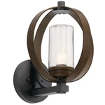 Kichler Grand Bank Outdoor 12" Light Wall Sconce, Auburn Stained - 59067AUB. Fixed Price $304.99.