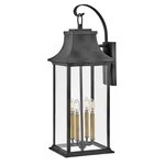 Hinkley Lighting Adair 4LT Outdoor Wall MOUNT/2W, Aged Zinc/clear 2938DZ-LL. Fixed Price $869.00.