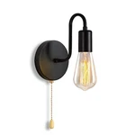 Dtiedy Pull Chain Wall Fixture 1-LIGHT Sconce Pcs, Black. Fixed Price $24.74.