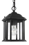 Sea Gull Lighting Kent 1-LIGHT Outdoor Black Pendant Fixture, HD2. Fixed Price $50.00.