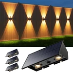 4 Pack Solar Powered Wall Lights For Outside Up And Down Fence Mount Led Outd.... Fixed Price $73.69.