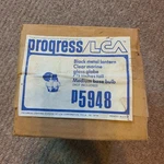 Nos Black Metal Lantern W/ Clear Marine Glass Globe Unopened P5948 Lca Progress. Fixed Price $49.97.
