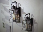 Lnc Craftsman Modern Rustic Bronze 1-LIGHT Outdoor Wall Sconce With Clear Seeded. Fixed Price $69.25.