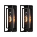 Mirrea 18" Classic Outdoor Wall Sconce Light In Matte Black , Pack Of 2. Fixed Price $135.80.