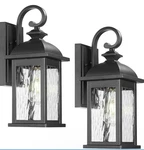 15"H 2PACKS Outdoor Waterproof Wall Lights Sconce Lantern Anti-rust Black. Fixed Price $65.00.