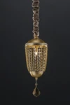 Miconos Warm Gold/silver Leaf Pendant Light With Clear Crystal/golden. Fixed Price $229.00.
