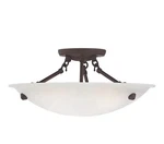 Livex 5625-07 Bronze Oasis 3-LIGHT Semi-flush Mount Honey Alabaster Glass. Fixed Price $109.93.
