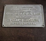 Vintage Ex-cell-o Corp Gargoyle Dte Oil Light Data Plate 5" 3" Detroit. Fixed Price $47.95.