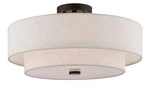 Livex Lighting 51085-92 4-LIGHT Semi Flush Mount Ceiling Fixture With Oatmeal.... Fixed Price $79.99.