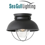 Sea Gull Lighting 8869-12 Sebring One-light Outdoor Flush Mount, Black, 11"D 9"H. Fixed Price $67.17.