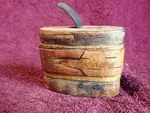 Antique 1800-S Nice Patina Snuff Tobacco Box Wood-glass Bottom Sweden Swedish. Fixed Price $44.99.
