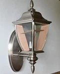 Baldwin Bridgewater Outdoor Wall Mount Lantern Nickel Usa Nos. Fixed Price $295.00.