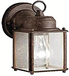 9611TZ Patio Wall Sconce Lantern Outdoor Lighting, Tannery Bronze 1-LIGHT (5". Fixed Price $58.99.