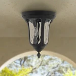 Livex Oxford 13 3/4" High Textured Black Lantern Outdoor Ceiling Light. Fixed Price $179.96.