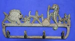 Sea Life Coat Rack Wall Mounted, Bronze-look Cast Iron, 11 1/4", H-34. Fixed Price $27.57.