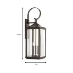 Progress Lighting Gibbes Street 9-1/2 In. 3-LIGHT Antique Bronze Wall Lantern. Fixed Price $149.95.