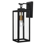 Hampton Bay Maplebrook 18 In. Matte Black With Gold Accents Wall Lantern Sconce. Fixed Price $34.29.
