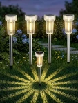 Deraysion Solar Lights Outdoor, 8 Pack Pathway Dusk-to-dawn Garden. Fixed Price $36.78.