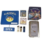 Camel Lot 8 Tin Box Lighter Sign Premium Special Lights Open Closed. Fixed Price $19.90.