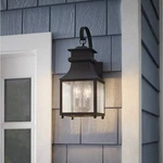Home Decorators Rainbrook 18" Matte Black Outdoor Wall Sconce Seeded Glass. Fixed Price $49.39.