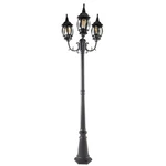 Lutec 3-HEAD Black Outdoor Post Light Aluminum Clear Curved Glass Led Lamp. Fixed Price $206.48.