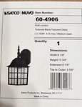 Satco/nuvo Item # 60-4906 Wall Lantern Black/textured Glass New In Box. Fixed Price $54.00.