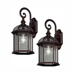 Hampton Bay 2-PACK Wickford 15.4 In. 1-LIGHT Weathered Bronze Outdoor Wall. Fixed Price $53.99.