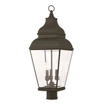 Livex Exeter 3 Light Outdoor Post Top Lantern, Black/beveled 2594-04. Fixed Price $1139.96.