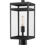 Z-lite 596PHMR-BK Nuri Light 17.75 Inch Black Outdoor Post Mount Fixture. Fixed Price $170.00.