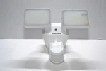 Heathzenith Led Motion Sensor Outdoor Wall Lamp White Dual Head Security Light. Fixed Price $19.49.