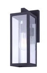 Canarm IOL456 Newport 15" Tall Outdoor Wall Sconce - Black. Fixed Price $93.60.