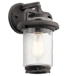 Kichler 49864 Weathered Zinc Andover Single Light 11-1/2"H Outdoor Wall Sconce. Fixed Price $183.99.