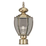Livex Light Outdoor Basics Post Top Lantern, Brass/clear Beveled 2009-01. Fixed Price $177.96.
