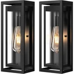 15" Large Outdoor Wall Lights, 2 Pack Matte Black Sconces, Modern Wat.... Fixed Price $77.26.
