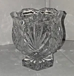 Vintage Noritake Hampton Hall Votive Candle Holder Lead Crystal Glass Scalloped. Fixed Price $12.99.