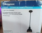 Westinghouse 1-LIGHT Oil Rubbed Bronze Finish Adjustable Mini Pendant. Fixed Price $14.99.