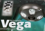 Treasure Garden Vega 00 Bronze Led Umbrella Light (rechargeable). Fixed Price $24.99.
