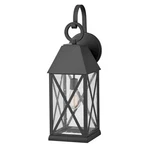 Hinkley Lighting Briar 1 Outdoor Lg Sconce, Black/clear Seedy - 23305MB. Fixed Price $446.88.