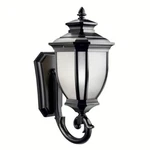Kichler Salisbury Outdoor Wall 1LT 12X29", Black, White Linen - 9043BK. Fixed Price $839.99.