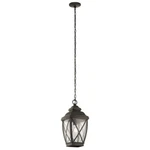 Kichler Tangier Outdoor Pendant 1LT, Olde Bronze, Clear Seeded - 49844OZ. Fixed Price $269.97.