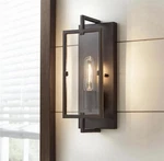 Home Decorators Kenton 4.75 In. 1-LIGHT Bronze Wall Sconce W/ Cage Frame Detail. Fixed Price $20.99.