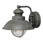 Vaxcel Harwich 1 Light Outdoor Wall Sconce, Textured Gray/seeded Glass - T0268. Fixed Price $98.99.