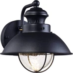 Rustic Industrial Outdoor Wall Light Fixture With Seedy Glass - Black Metal 8. Fixed Price $116.99.