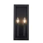 Hampton Bay Bradford 18" 2-LIGHT Black Outdoor Wall Fixture W/ Clear Glass. Fixed Price $39.95.
