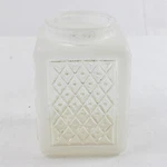 Vintage Frosted Clear Glass Square Porch Light Cover Diamond Quilt. Fixed Price $12.59.
