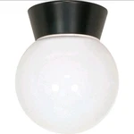 Nuvo Lighting 77/157 6"W Outdoor Semi-flush Globe Ceiling Black. Fixed Price $9.99.