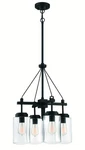 Espresso Four Light Outdoor Chandelier From The Crosspoint Collection. Fixed Price $405.50.